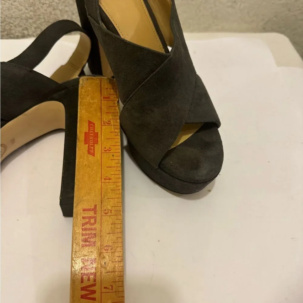 Michael Kors Dark Gray Suede Platform Heels